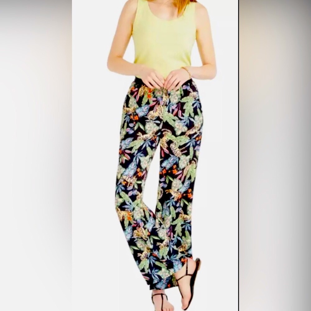 🌴*NWOT* NIC + ZOE XL TIGER PRINTED WIDE LEG PANT!😍